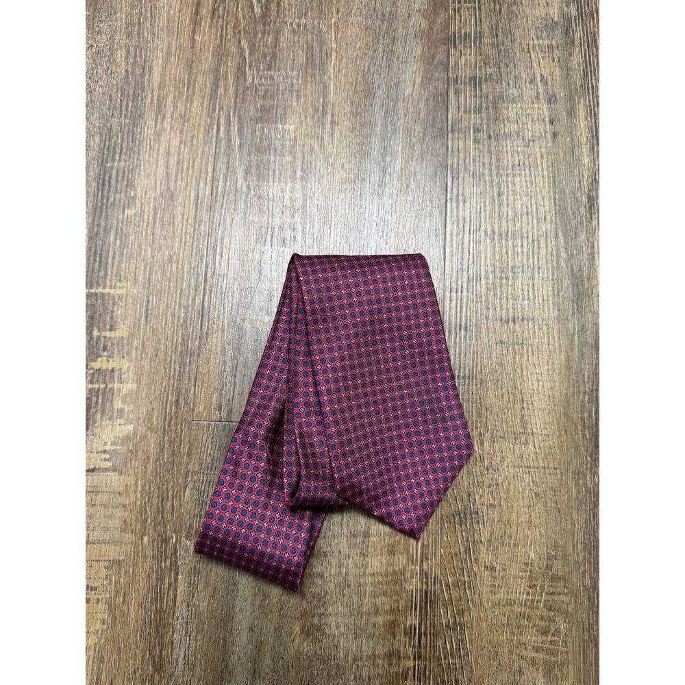 Kuppenheimer Tie Men s Size S Red Silk Patterned‎ Neckwear - Excellent Condition - Picture 2 of 9